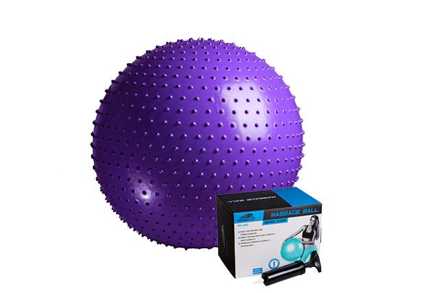 Мяч-масажер для фітнесу PowerPlay 4002 75см Фіолетовий + насос фото товара