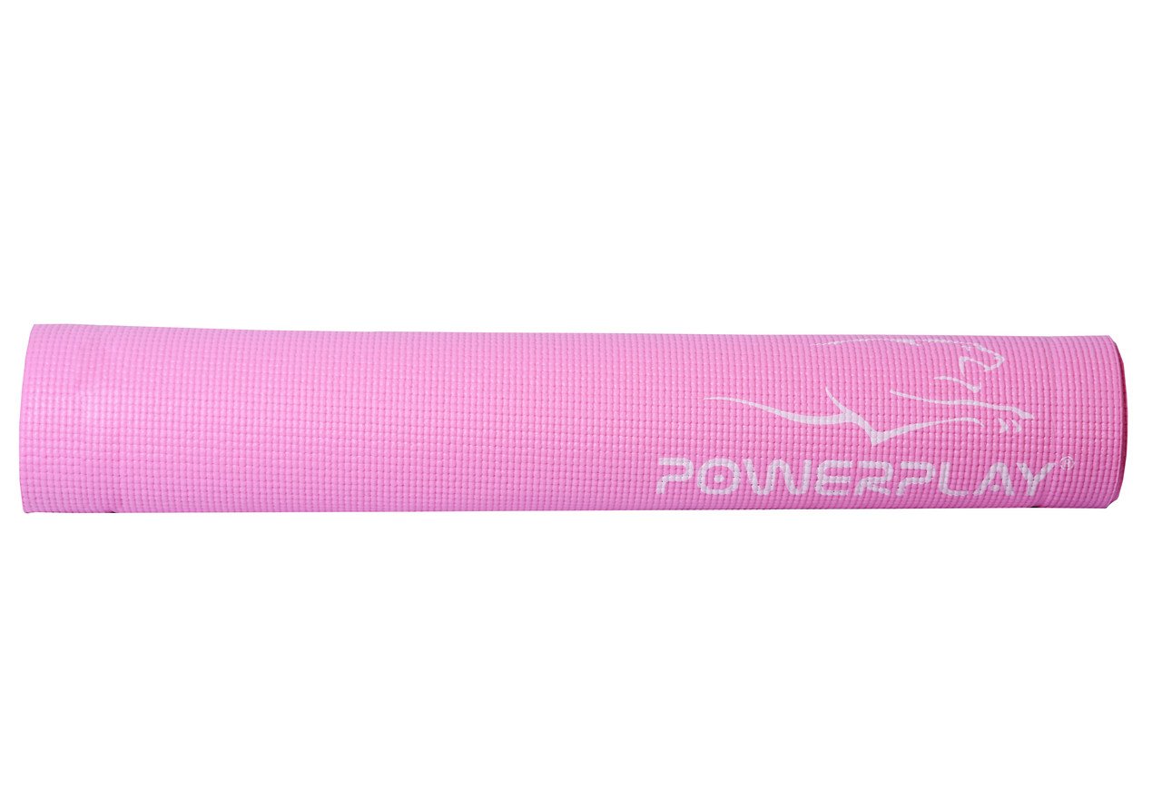 Килимок для фітнесу і йоги PowerPlay 4010 (173*61*0.4) Розовий фото товара