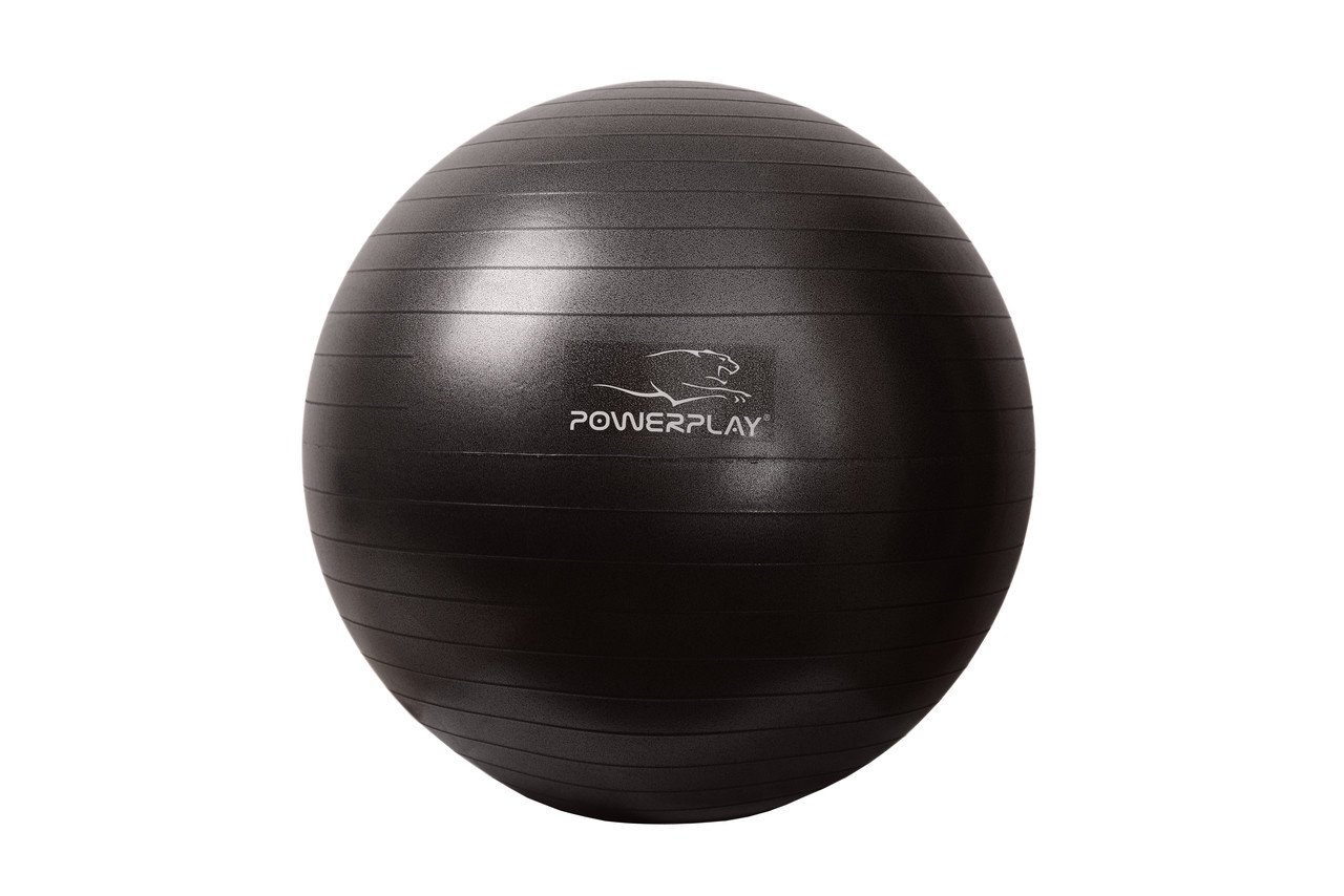 Мяч для фітнесу PowerPlay 4001 65см Чорний + насос фото товару