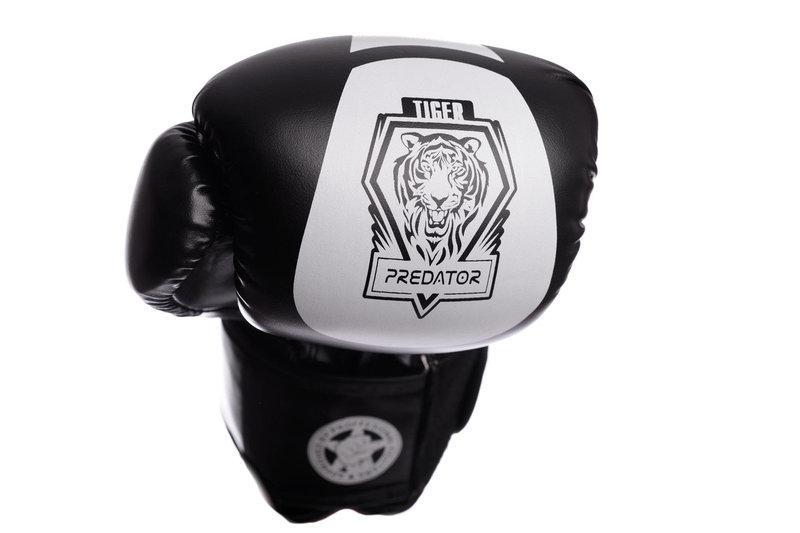 Боксерські рукавиці PowerPlay 3003 Чорно-Білі 12 унцій фото товару