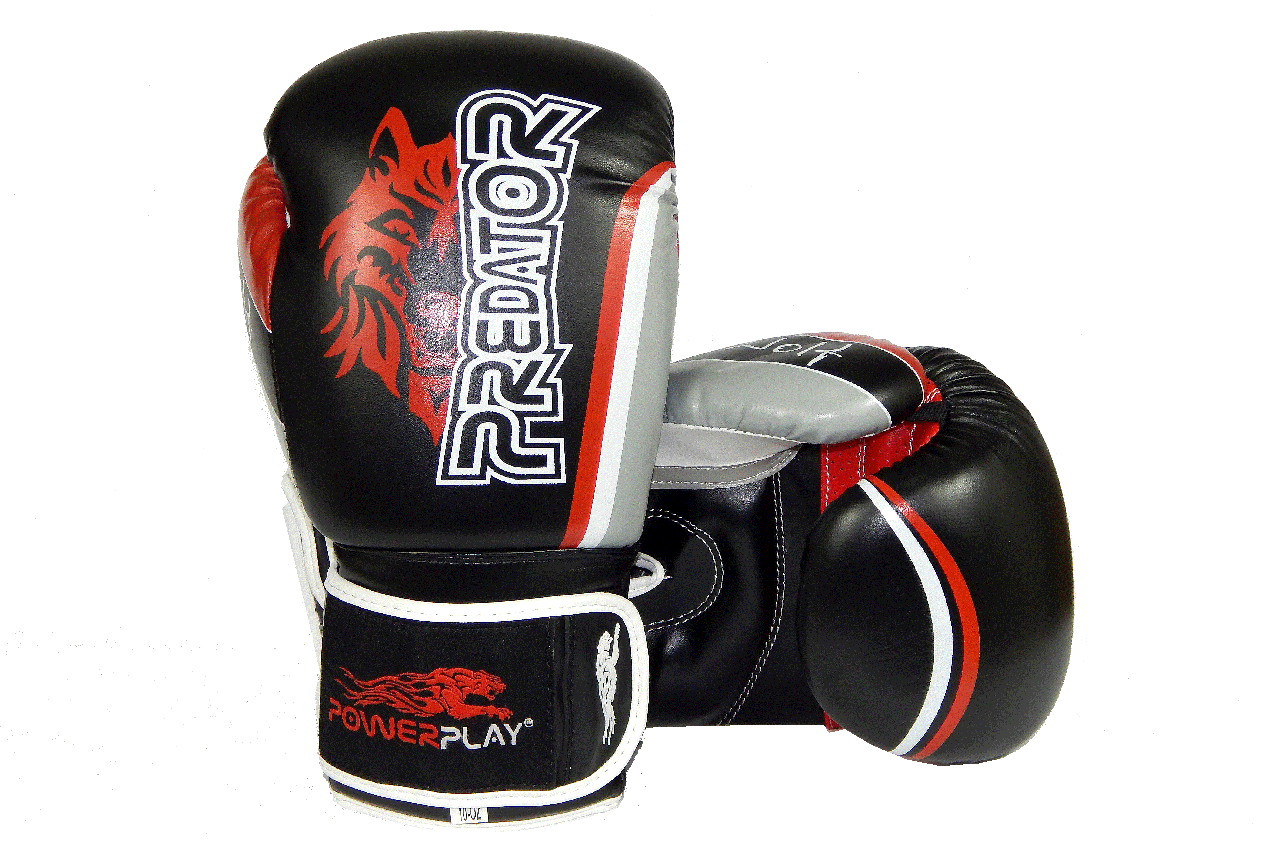 Боксерські рукавиці PowerPlay 3005 Чорні 12 унцій фото товару