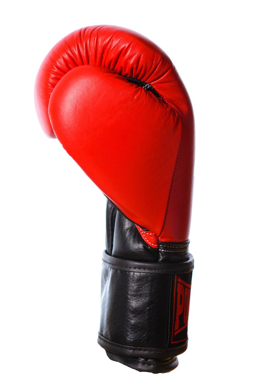 Боксерські рукавиці PowerPlay 3015 Червоні [натуральна шкіра] 12 унцій фото товару
