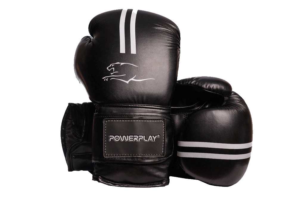Боксерські рукавиці PowerPlay 3016 Чорно-Білі 10 унцій фото товару