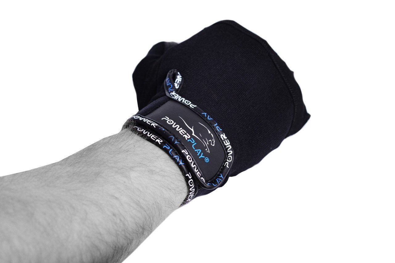 Рукавички для фітнесу PowerPlay 3092 Чорно-Сині S фото товара