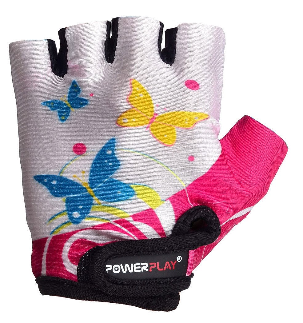 Велорукавички PowerPlay 5470 Біло-рожеві  2XS фото товару