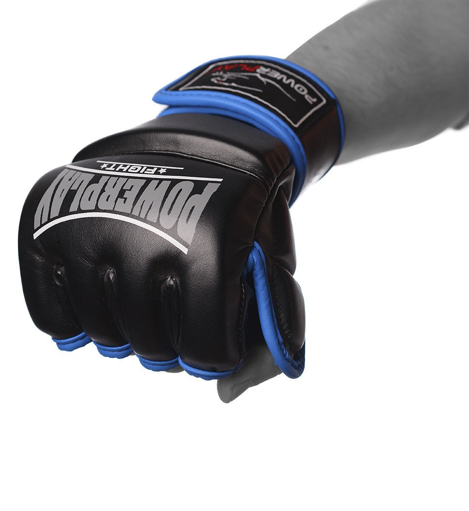 Рукавички для MMA PowerPlay 3058 Чорно-Сині M фото товару