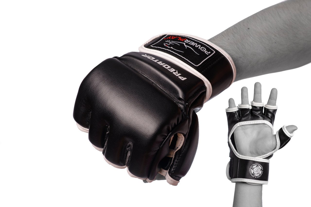 Рукавички для MMA PowerPlay 3056 Чорні XL фото товару