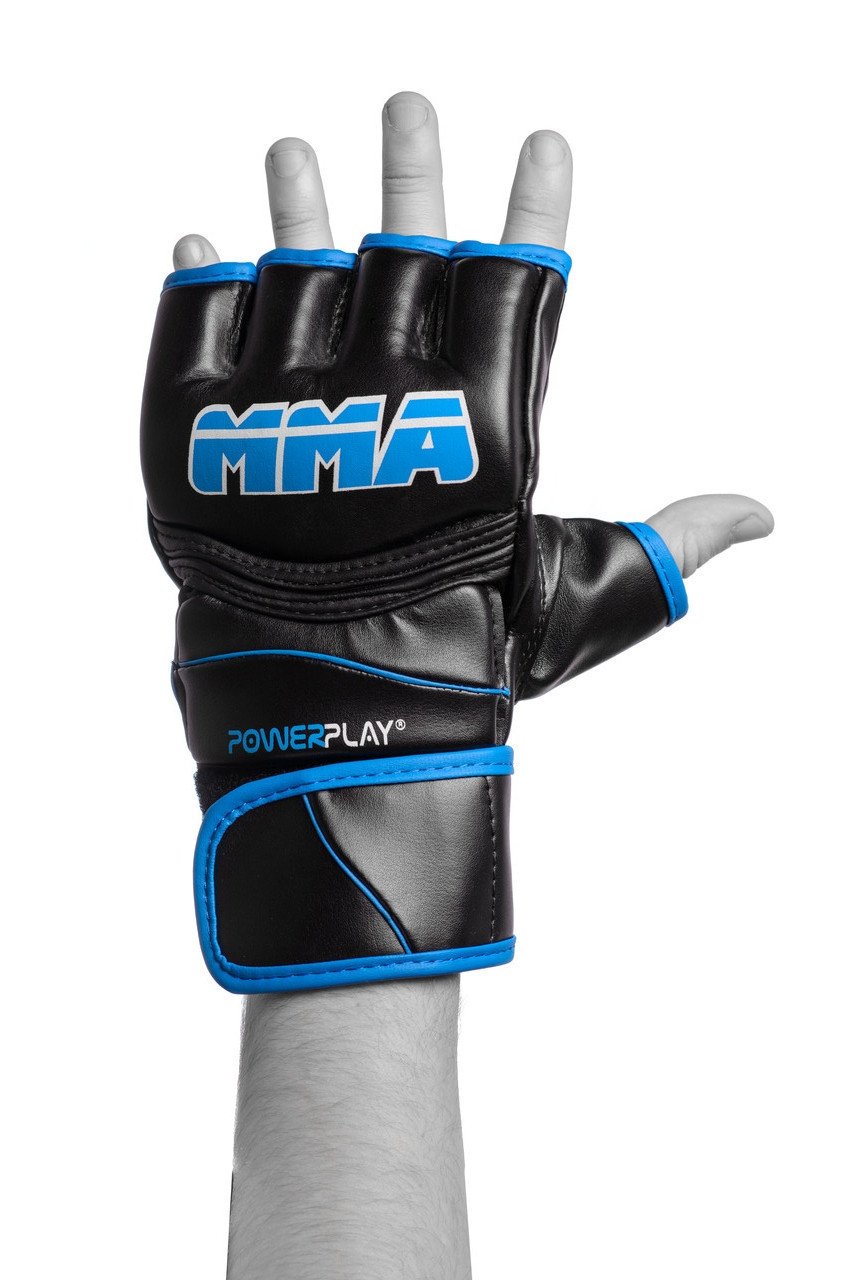 Рукавички для MMA PowerPlay 3055 Чорно-Сині XL фото товара