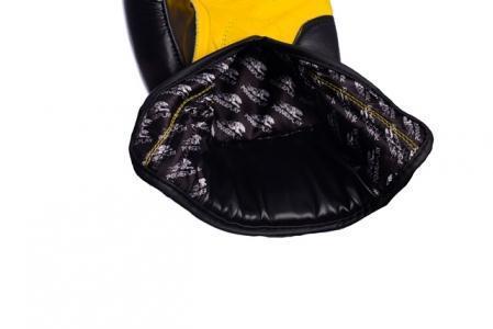 Боксерські рукавиці PowerPlay 3001 Чорно-Жовті 14 унцій фото товару