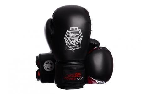 Боксерські рукавиці PowerPlay 3001 Чорно-Червоні 12 унцій фото товару