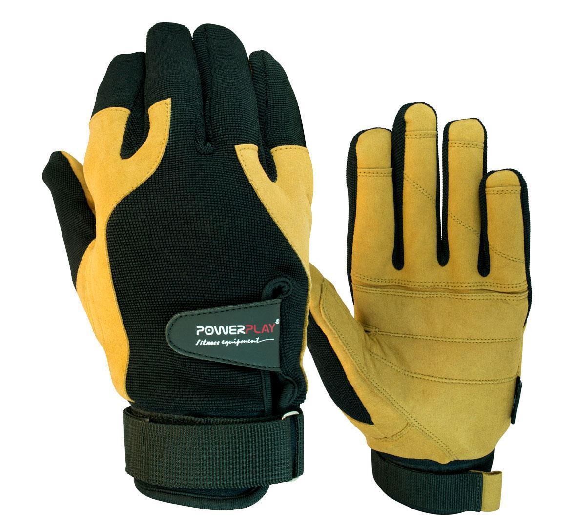 Рукавички для кроссфіту Powerplay 2075 Чорно-Коричневі M фото товару