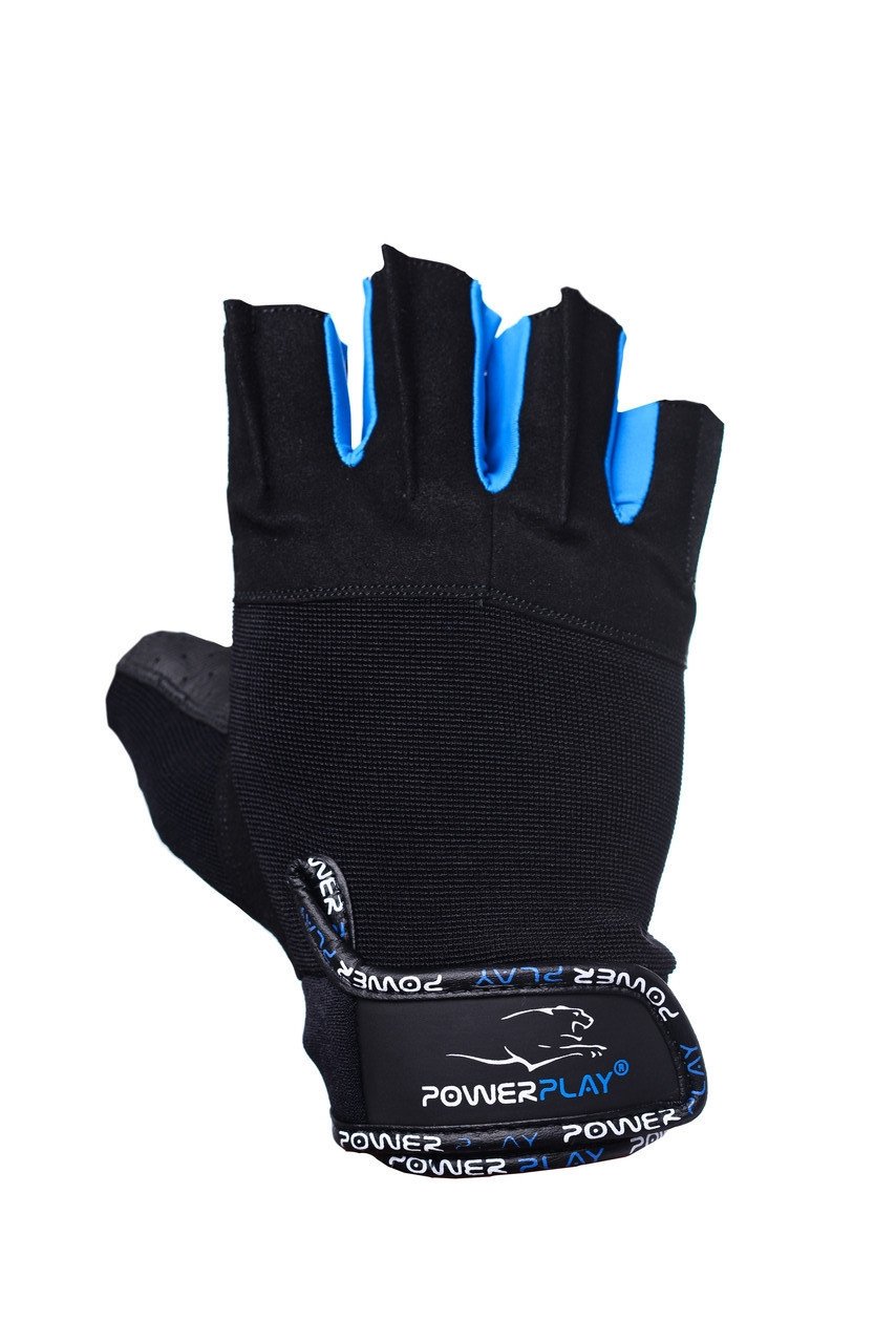 Рукавички для фітнесу PowerPlay 3092 Чорно-Сині L фото товара