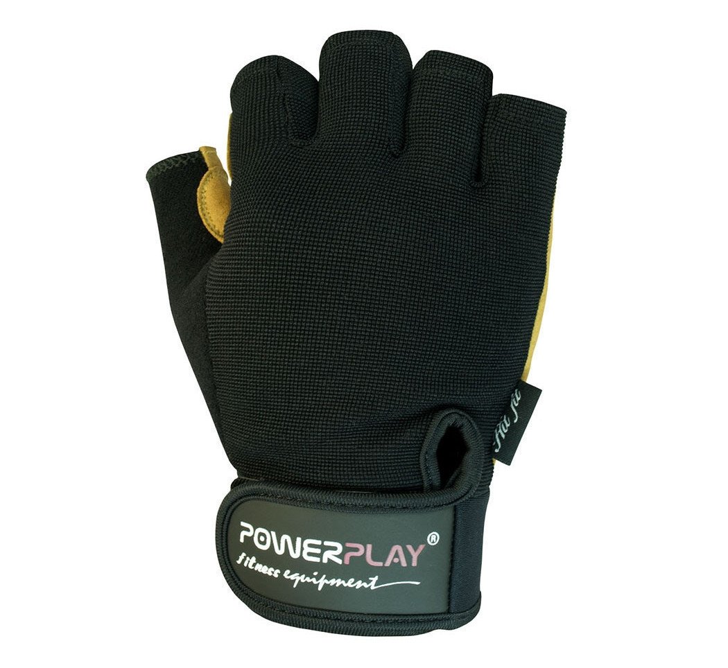 Рукавички для фітнесу PowerPlay 1574 Чорно-Коричневі XL фото товару