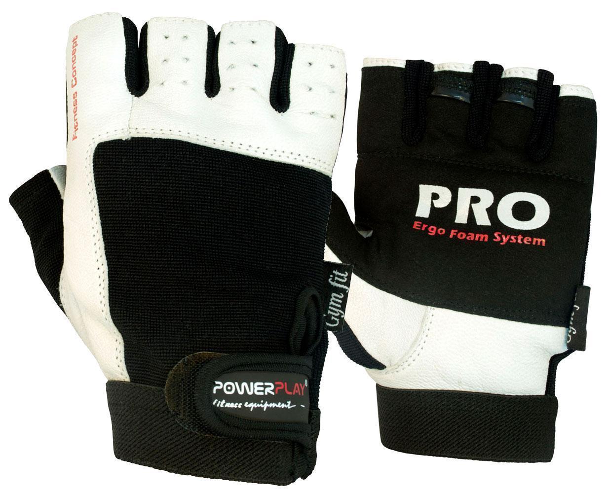 Рукавички для фітнесу PowerPlay 1561 Чорно-Білі XL фото товару