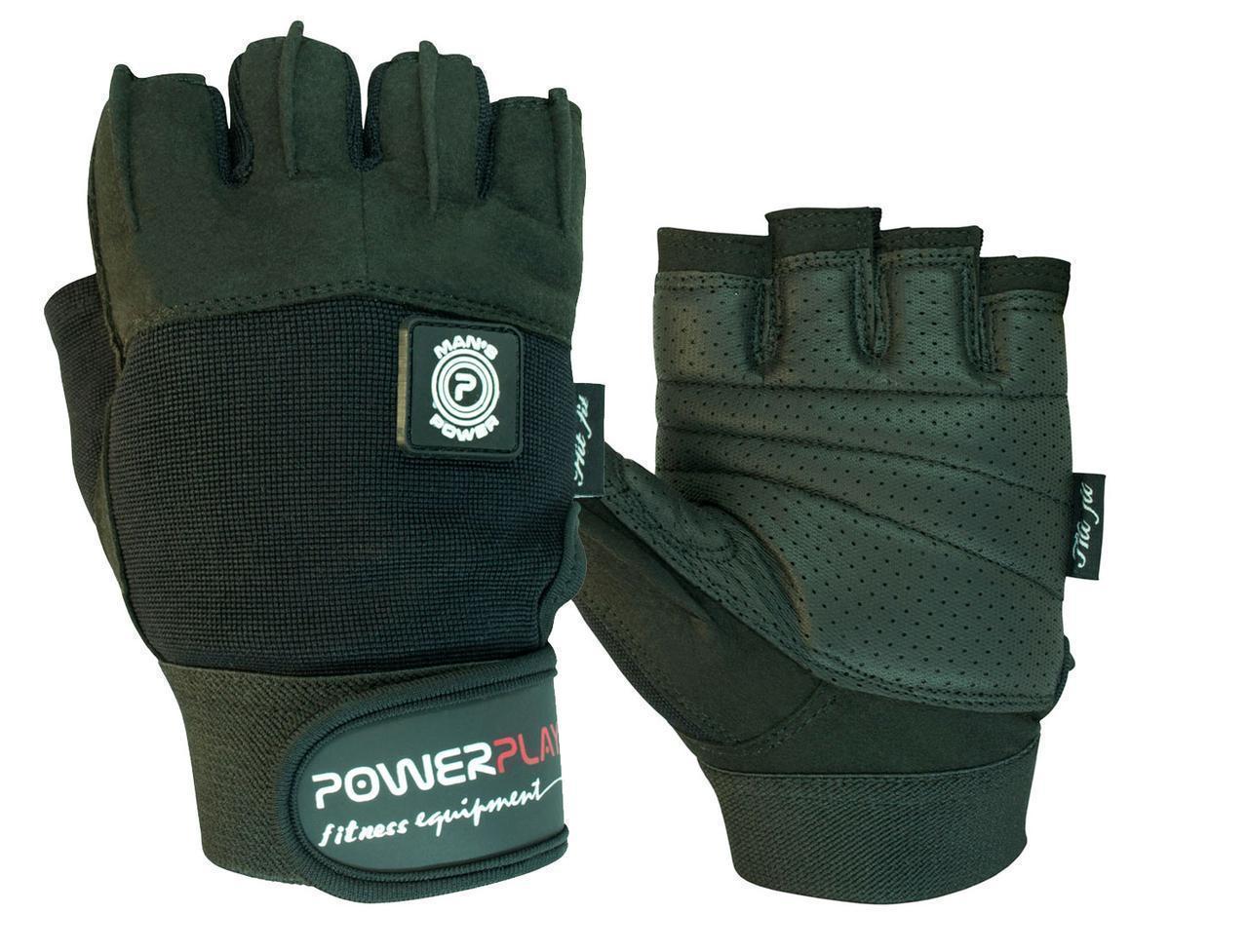 Рукавички для фітнесу PowerPlay 1559 Чорні XL фото товара