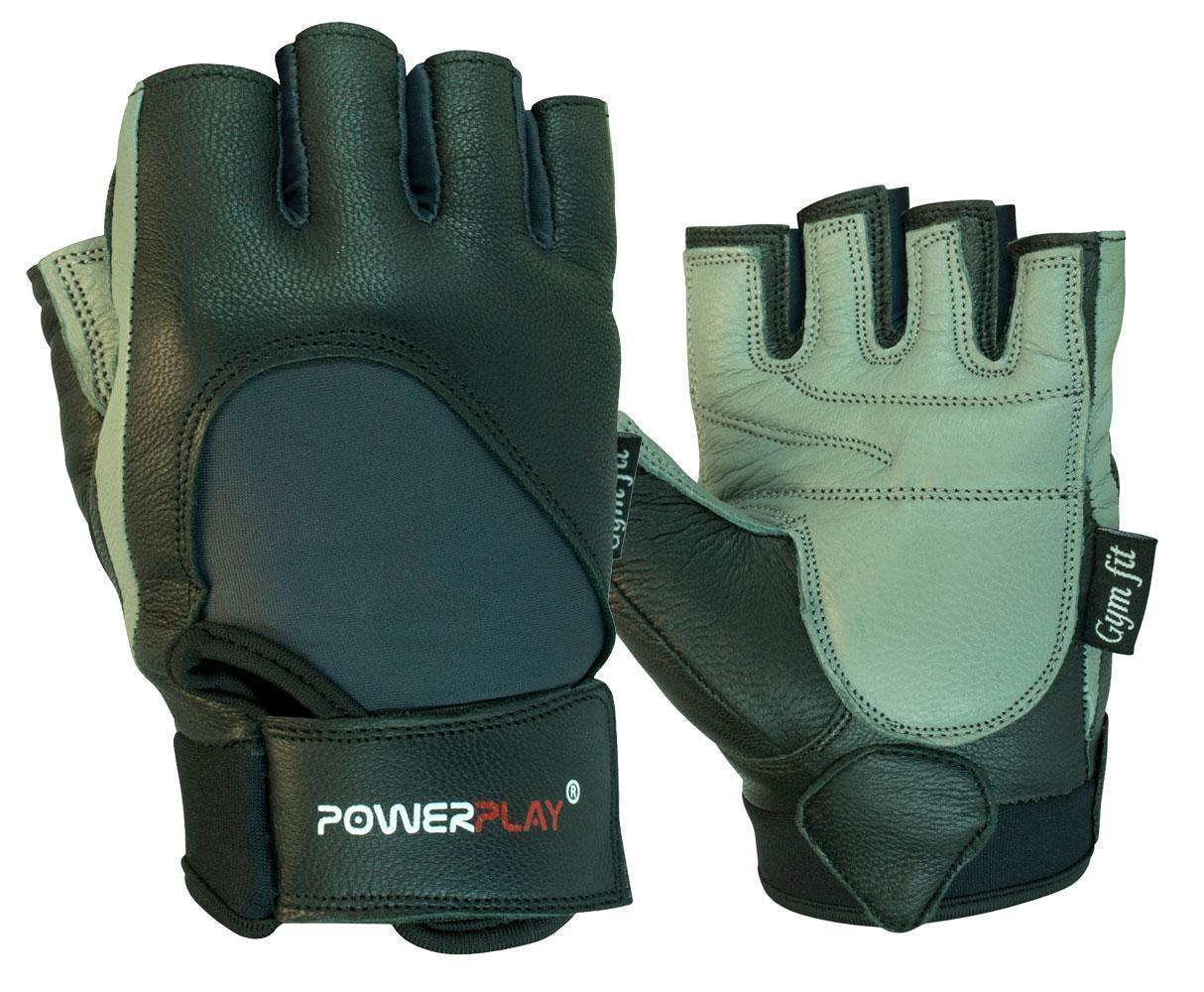 Рукавички для фітнесу PowerPlay 1556 Чорно-Сірі XL фото товару
