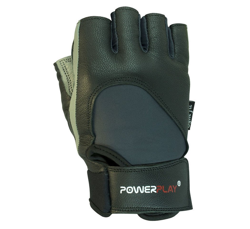 Рукавички для фітнесу PowerPlay 1556 Чорно-Сірі XL фото товару