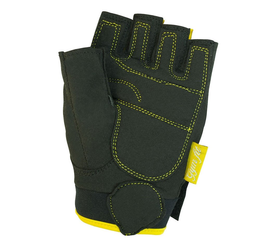 Рукавички для фітнесу PowerPlay 1728 D жіночі Чорно-Жовті XS фото товара