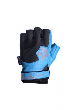 Рукавички для фітнесу PowerPlay 1733 В жіночі Чорно-Блакитні XS фото товару
