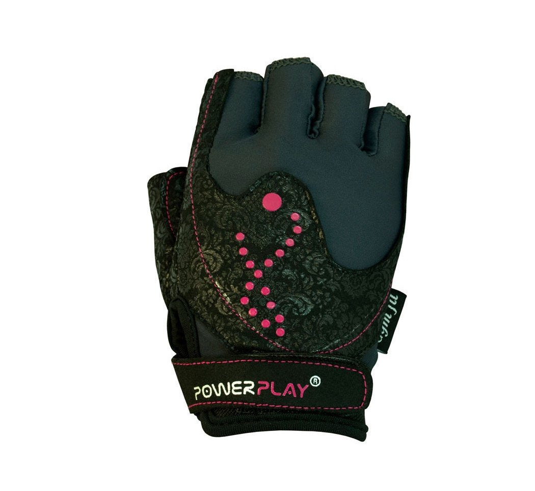 Рукавички для фітнесу PowerPlay 1744 жіночі Чорні S фото товара