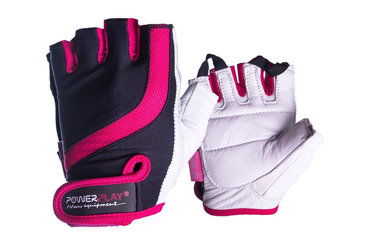 Рукавички для фітнесу PowerPlay 2311 жіночі Чорно-Розові XS фото товара
