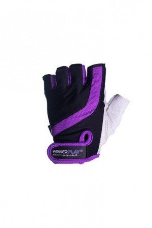 Рукавички для фітнесу PowerPlay 2311 жіночі Чорно-Фіолетові XS фото товару
