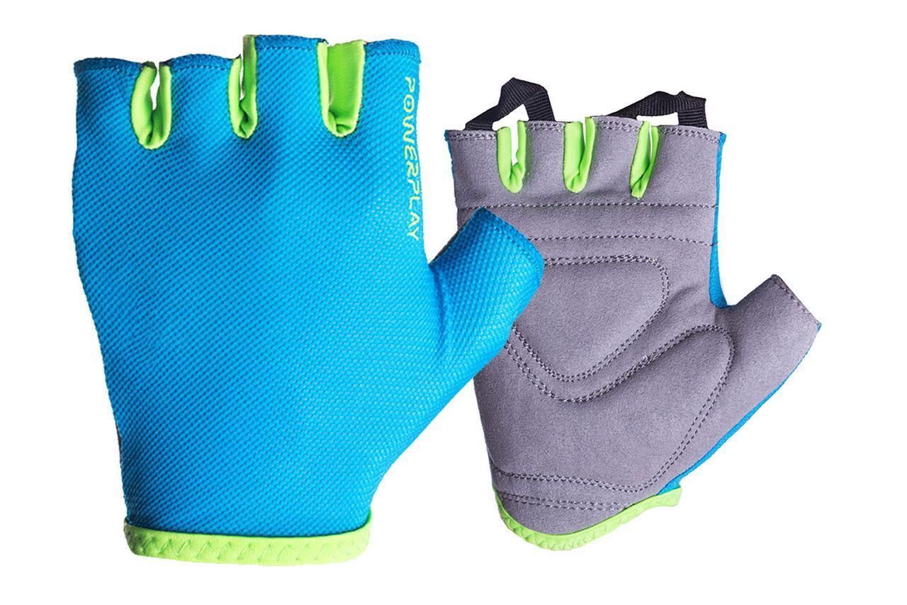 Рукавички для фітнесу PowerPlay 418 B жіночі Блакитні XS фото товара