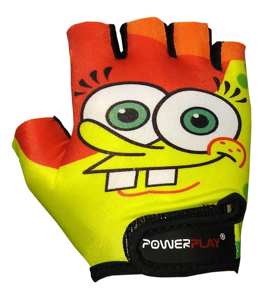 Велорукавички PowerPlay 5473 Sponge Bob жовто-помаранчеві 2XS фото товару