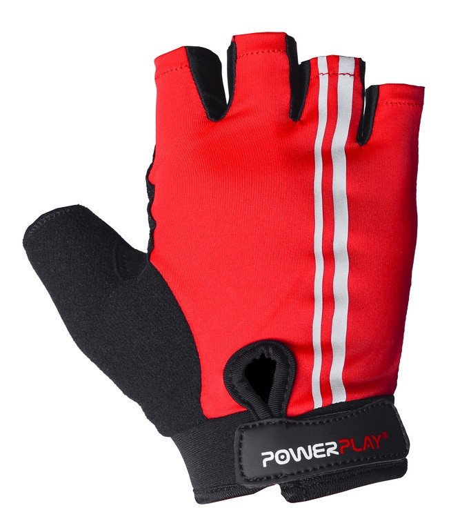 Велорукавички PowerPlay 5031 B Червоні M фото товара