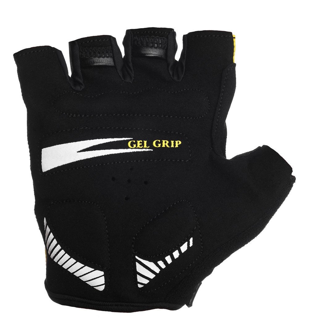 Велорукавички PowerPlay 5028 B Чорно-жовті XS фото товару