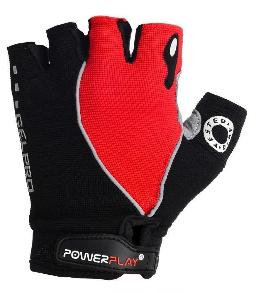 Велорукавички PowerPlay 5019 D Чорно-червоні XL фото товара
