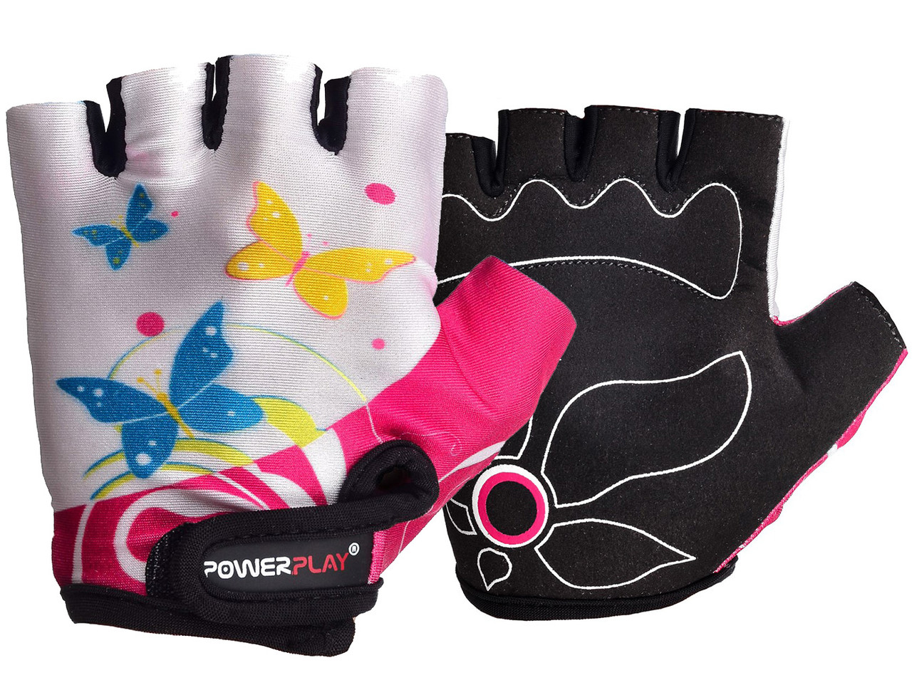 Велорукавички PowerPlay 5470 Біло-рожеві  3XS фото товару