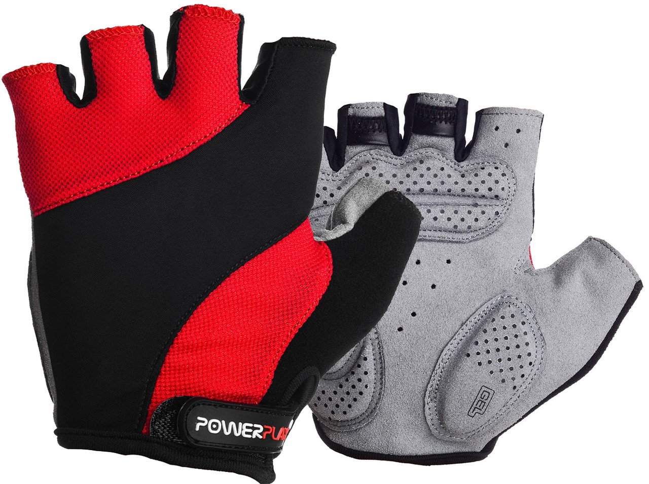 Велорукавички PowerPlay 5041 D Чорно-червоні XS фото товару