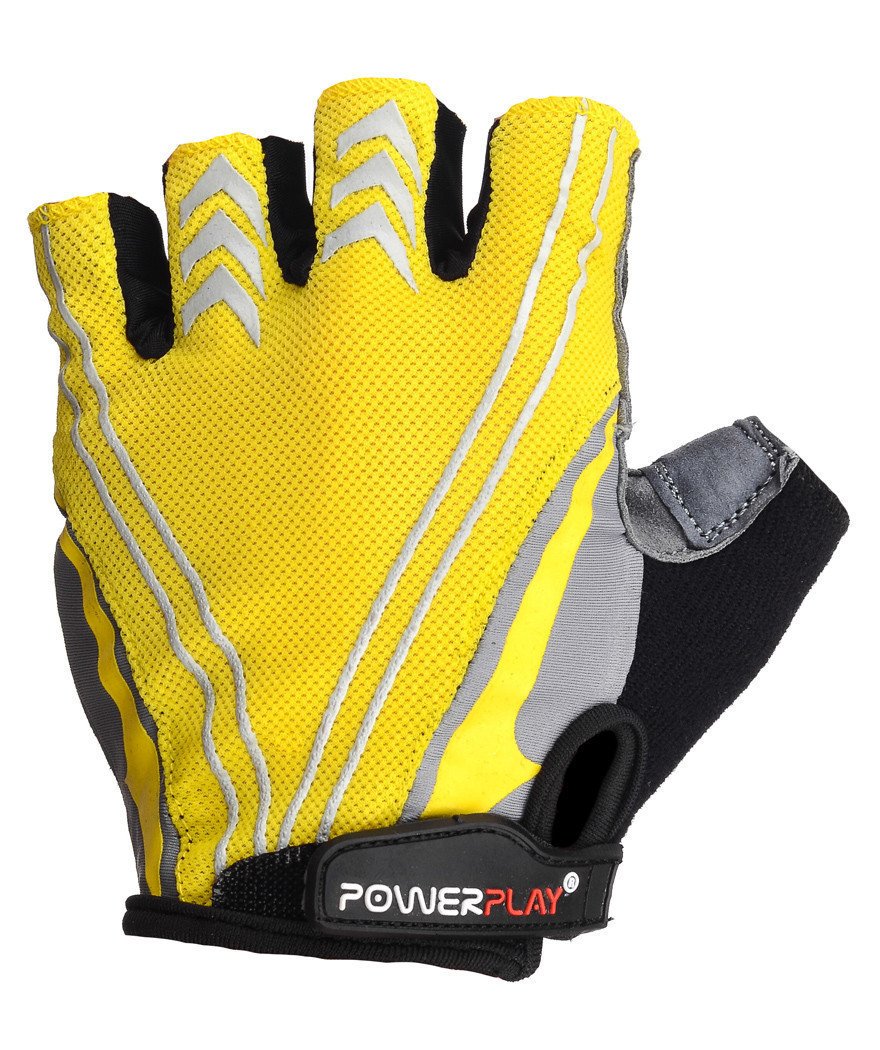 Велорукавички PowerPlay 5007 C Жовті XL фото товару