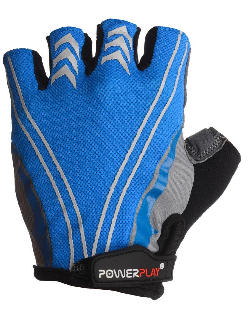 Велорукавички PowerPlay 5007 B Блакитні S фото товару