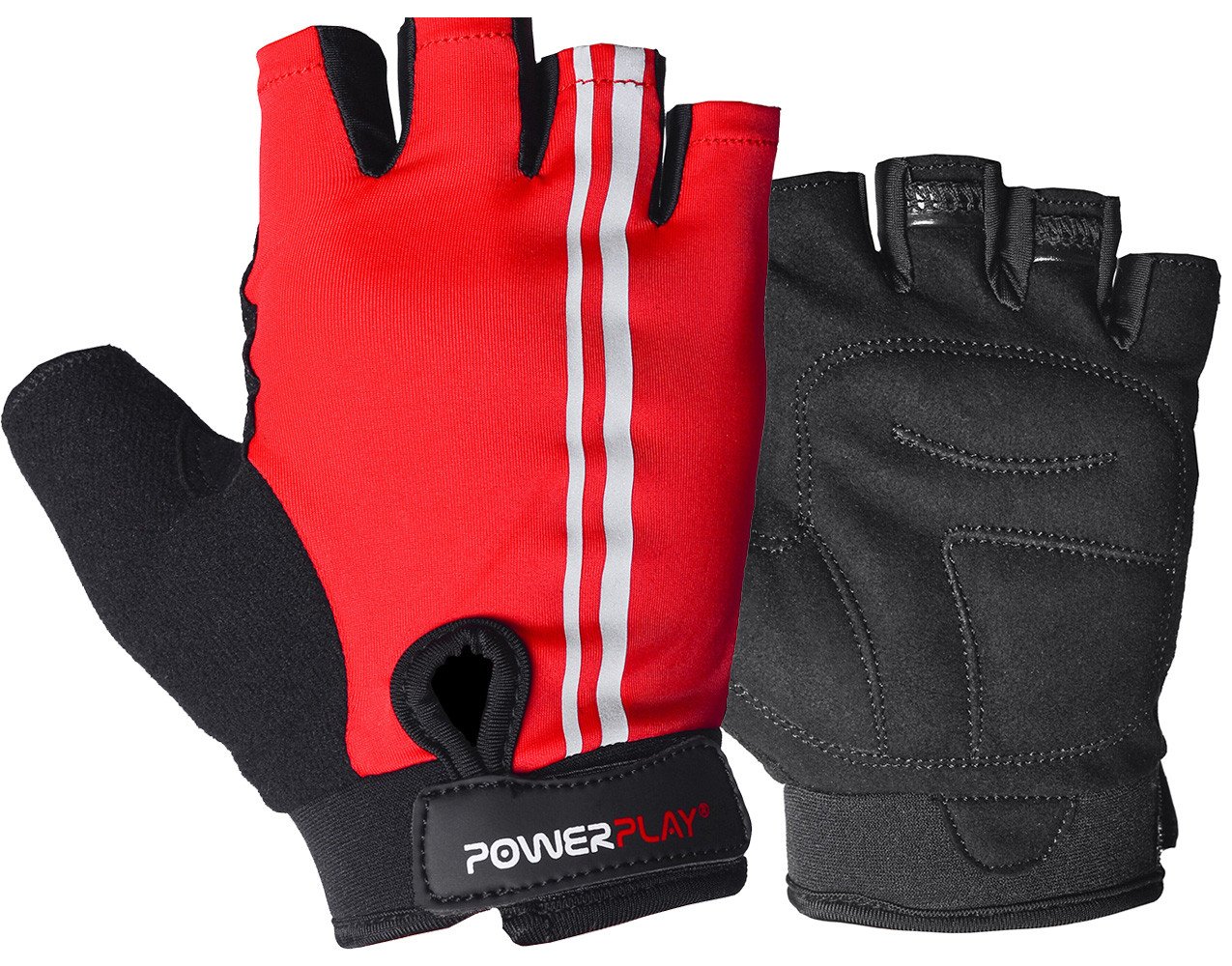 Велорукавички PowerPlay 5031 B Червоні M фото товара