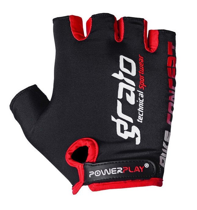 Велорукавички PowerPlay 5029 A Чорно-Червоні XL фото товару