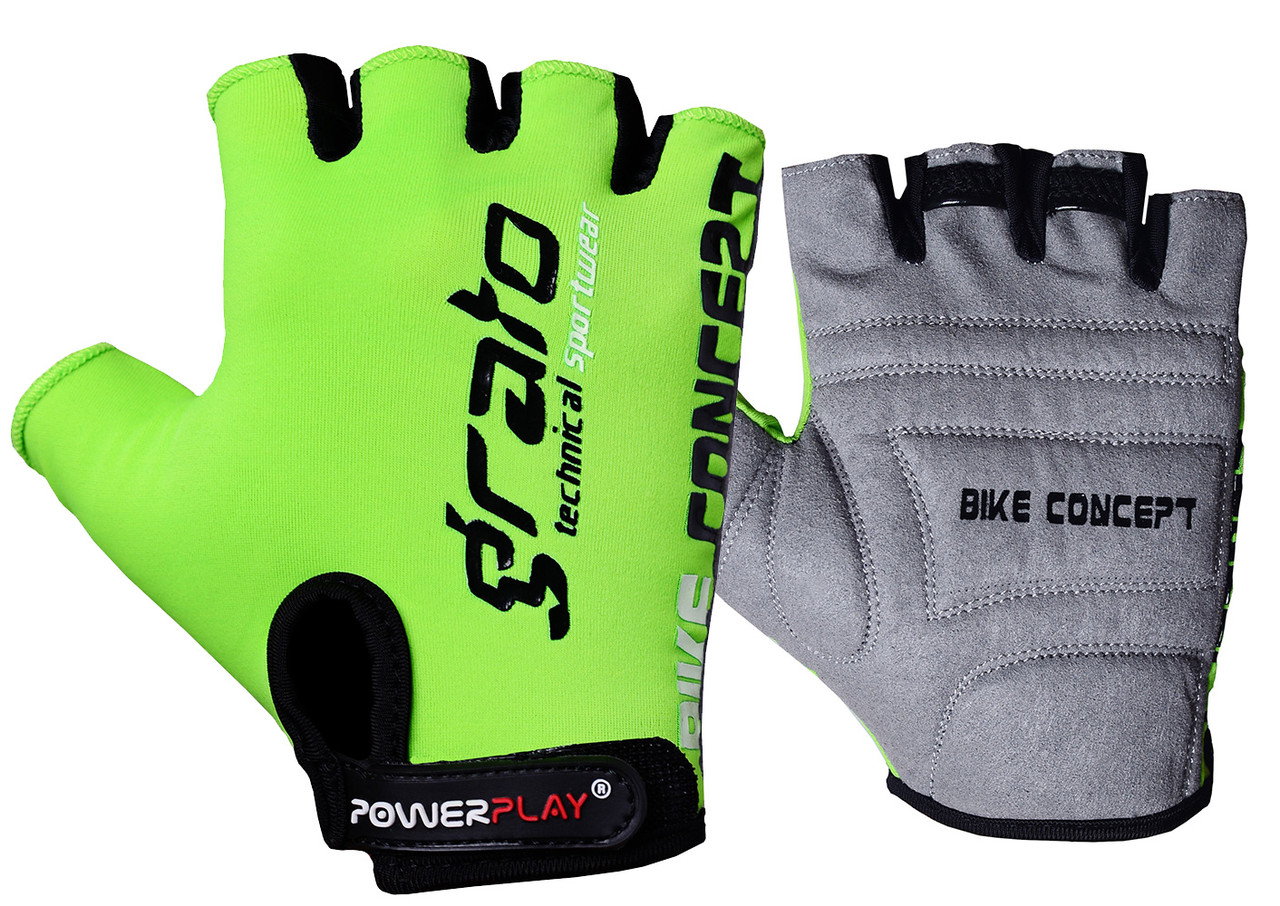 Велорукавички PowerPlay 5029 Зелені M фото товара