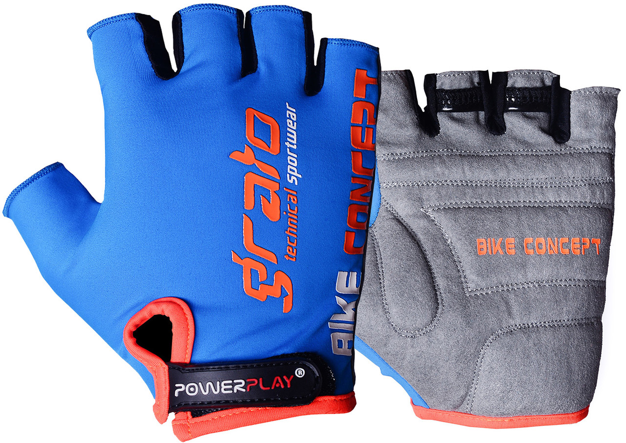 Велорукавички PowerPlay 5029 G Блакитні M фото товару