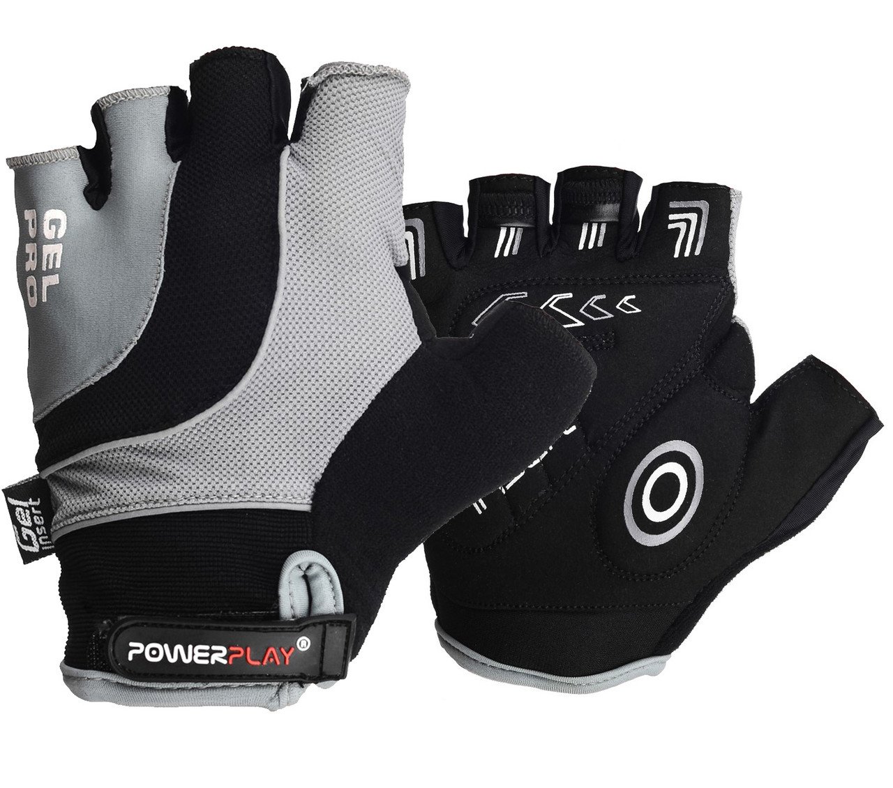 Велорукавички PowerPlay 5015 A Сірі XS фото товару