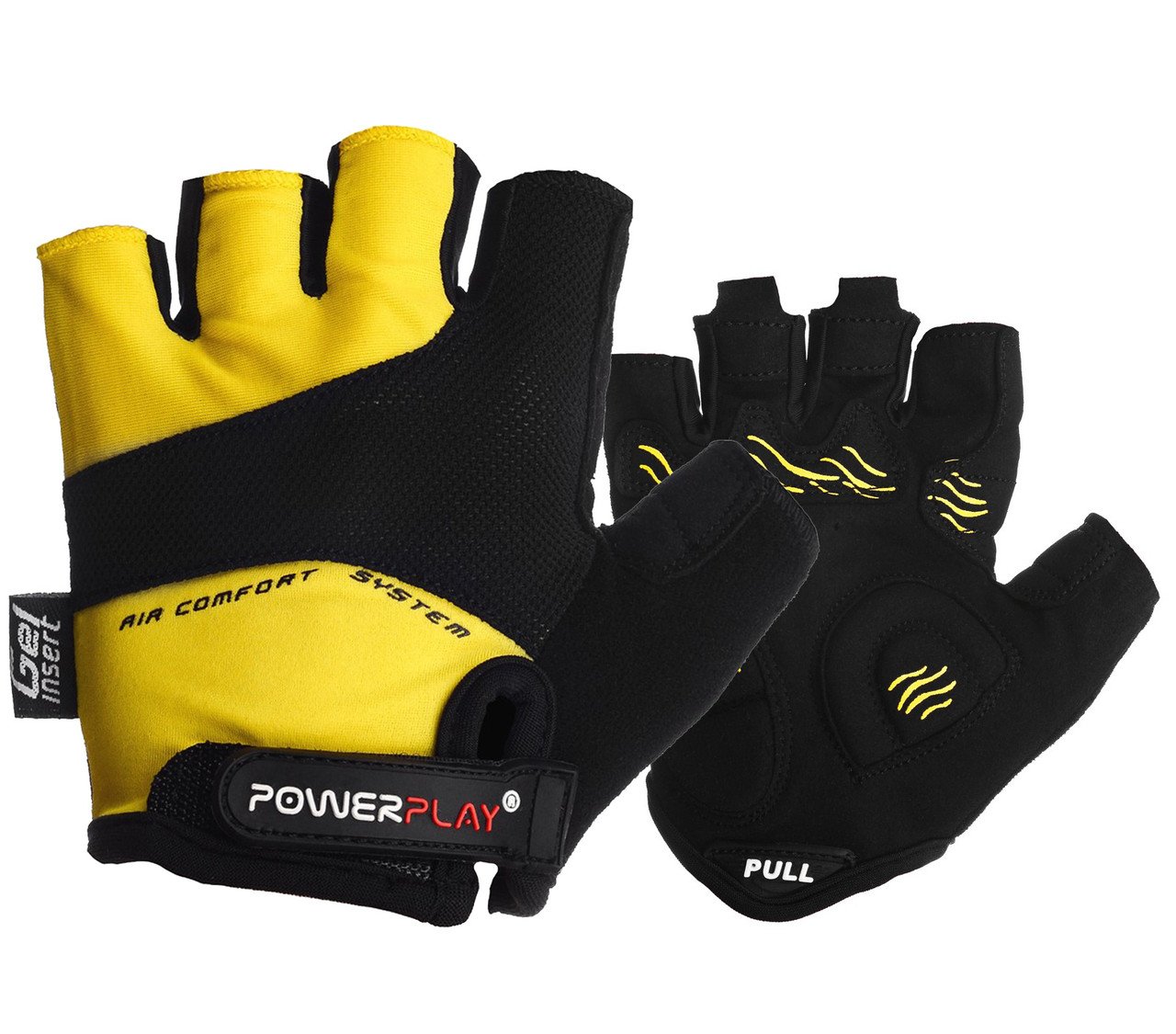 Велорукавички PowerPlay 5013 Жовті XL фото товару