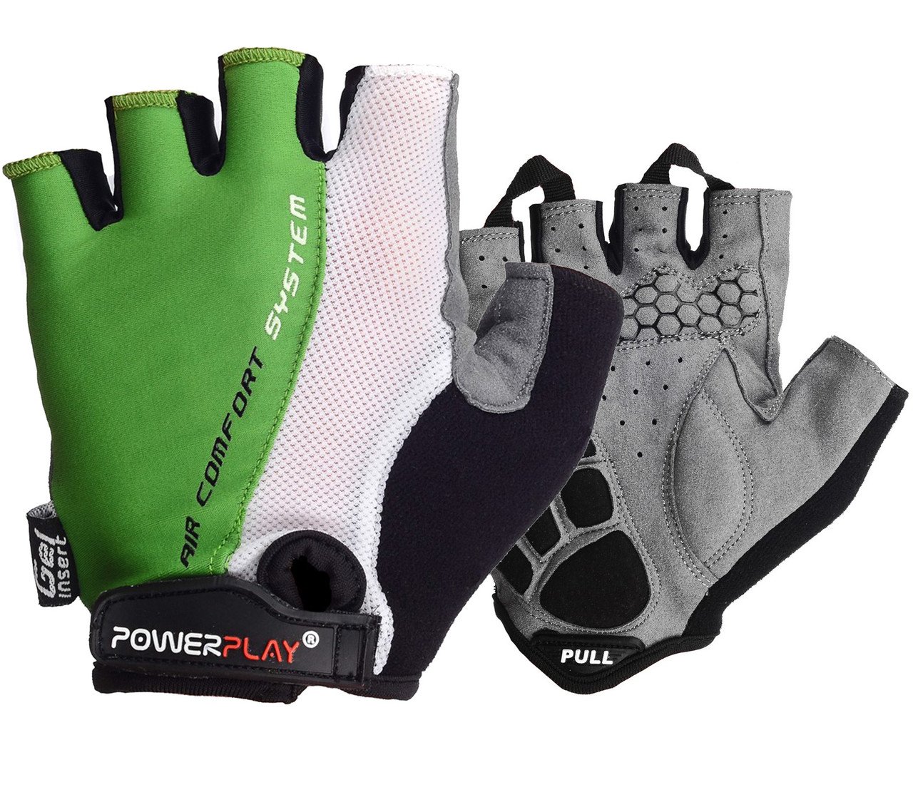 Велорукавички PowerPlay 5010 C Біло-зелені XL фото товара