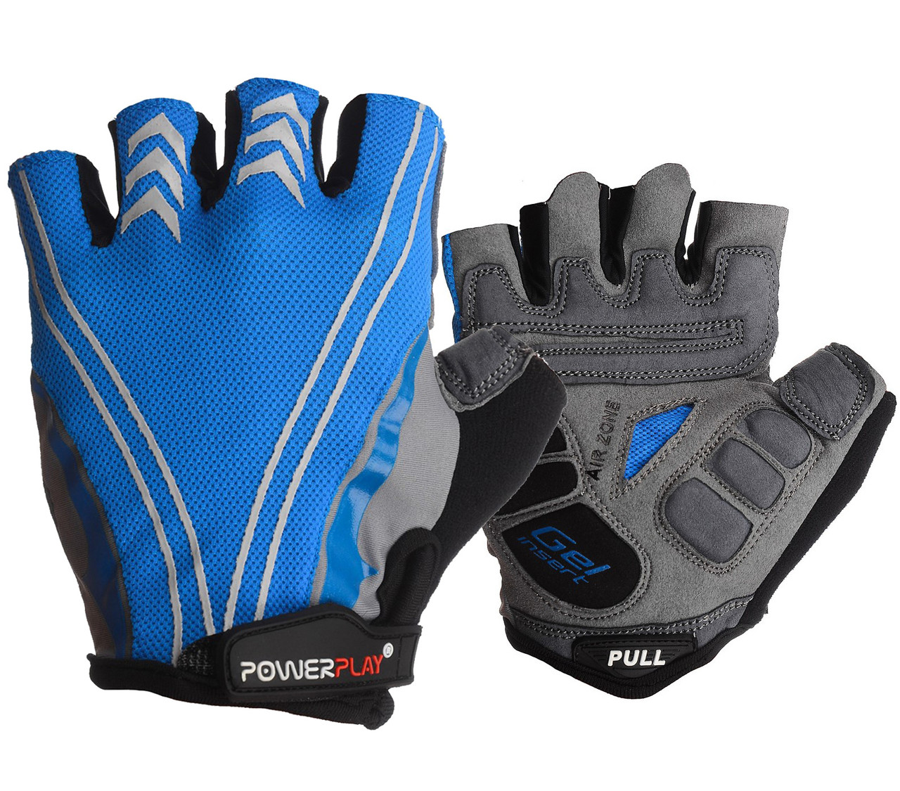Велорукавички PowerPlay 5007 B Блакитні XS фото товару