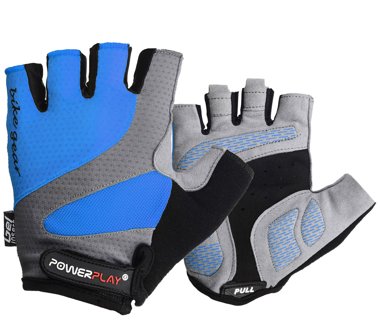 Велорукавички PowerPlay 5004 Сині L фото товару