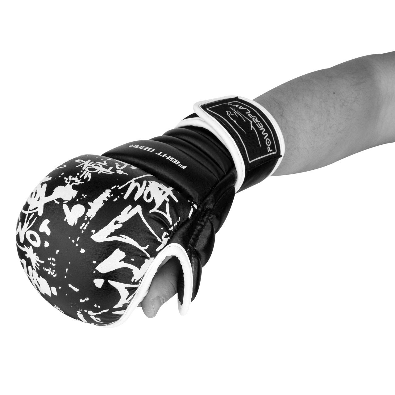 Рукавички для Karate PowerPlay 3092KRT Чорні-Білі M фото товара