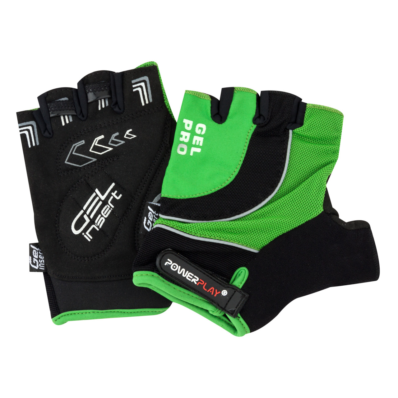 Велорукавички PowerPlay 5015 B Зелені XXL фото товару