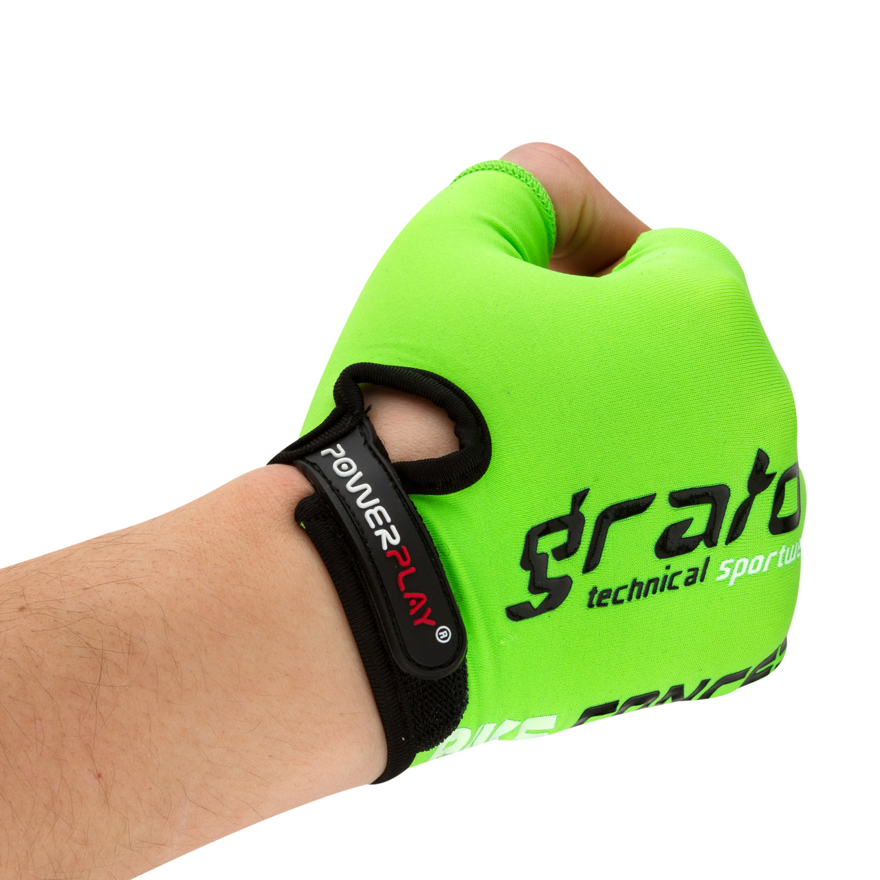 Велорукавички PowerPlay 5029 Зелені L фото товару