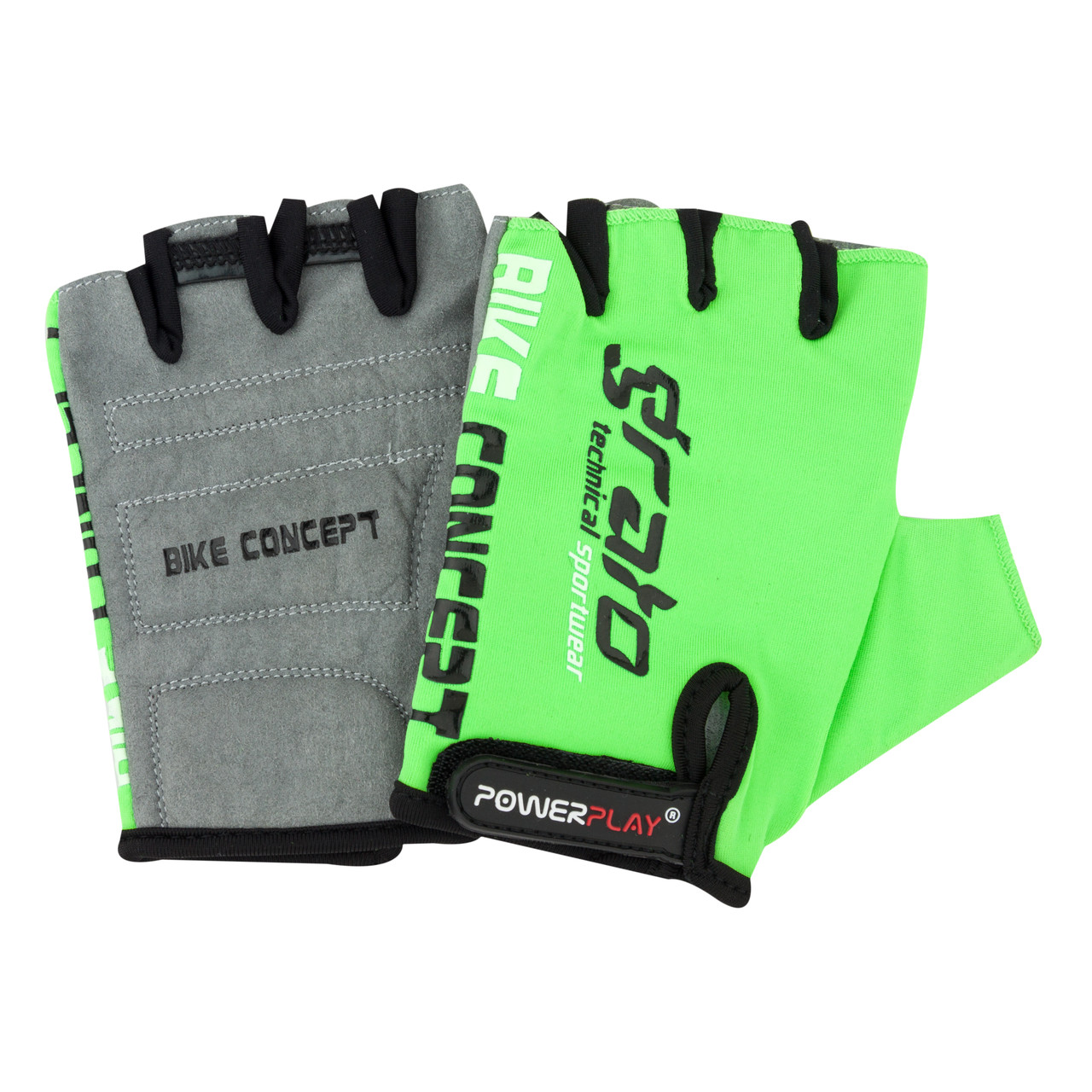Велорукавички PowerPlay 5029 Зелені S фото товару