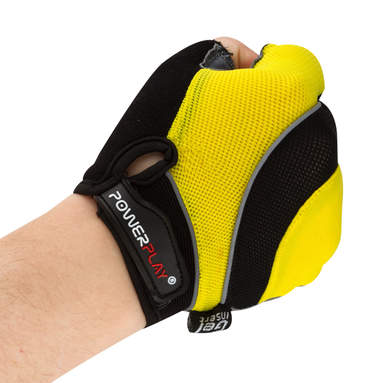 Велорукавички PowerPlay 5037 C Чорно-жовті XXL фото товара