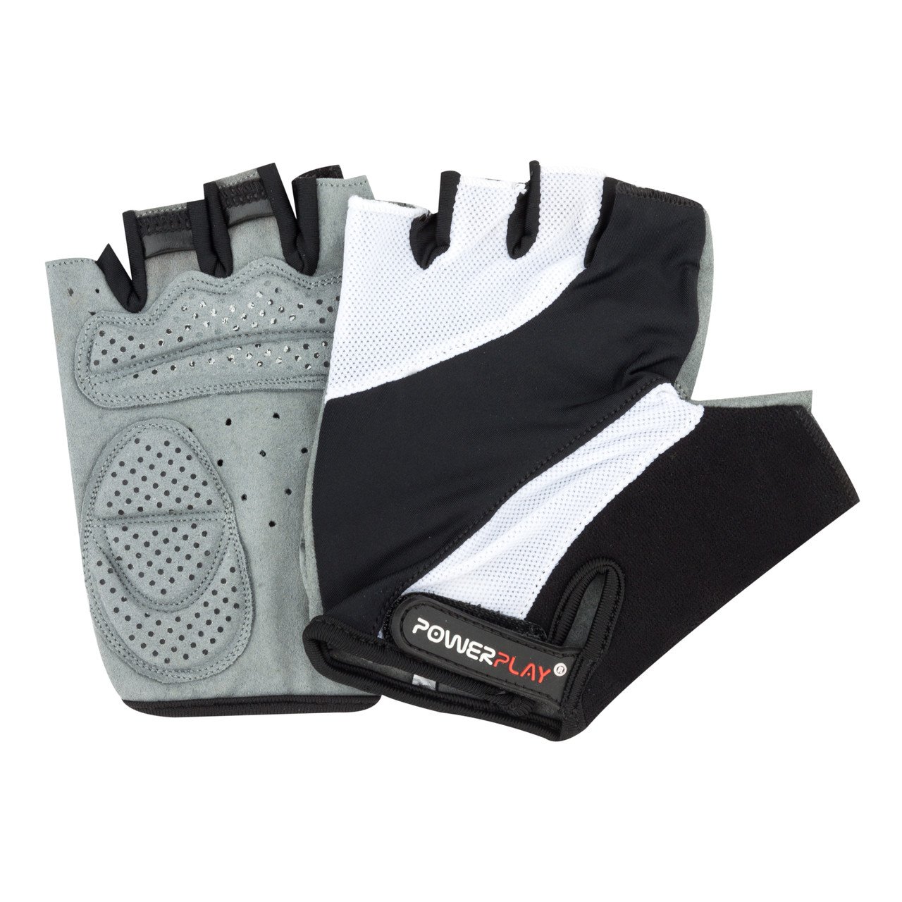 Велорукавички PowerPlay 5041 Чорно-білі XL фото товару